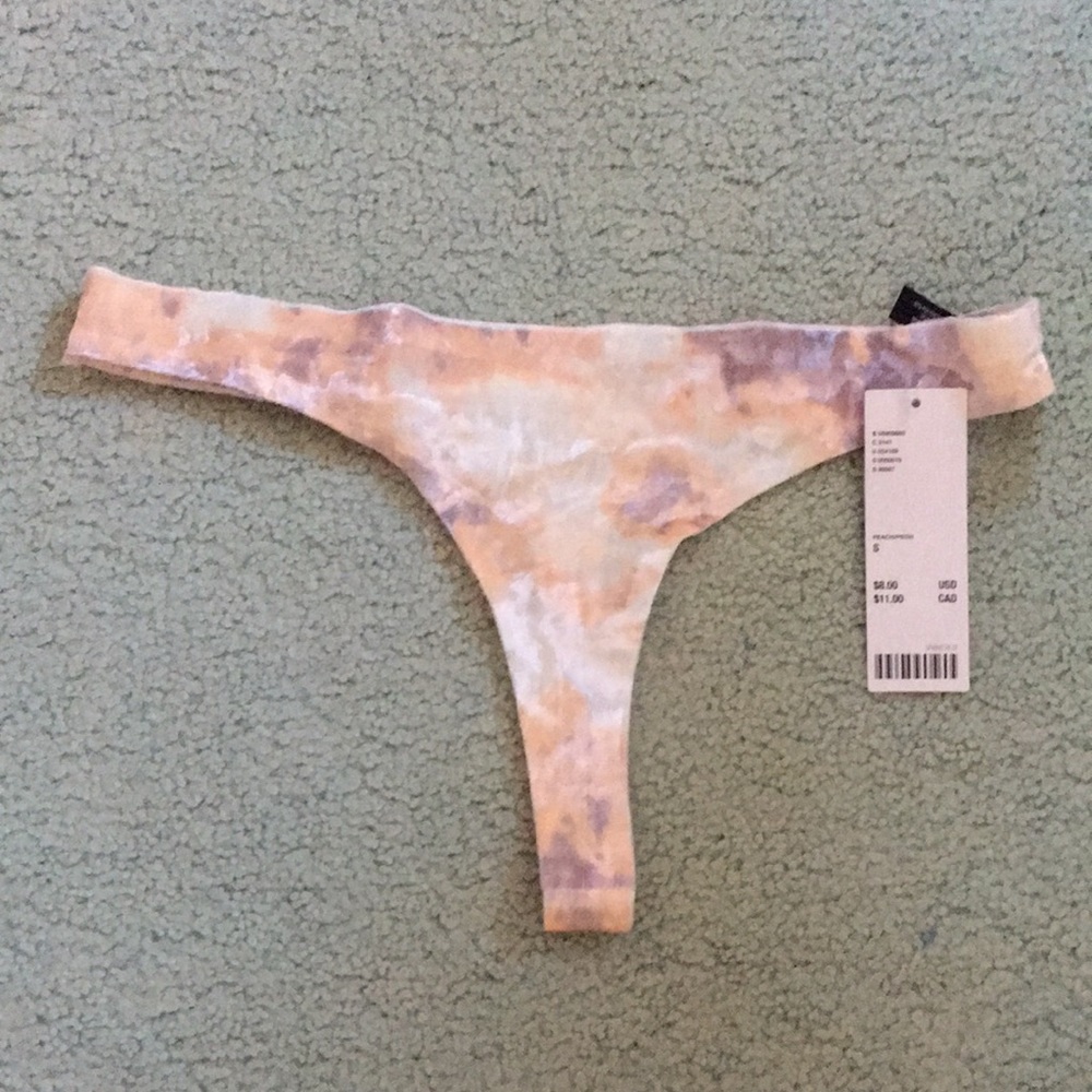 NWT Urban Outfitters Velvet Peach Purple Thong